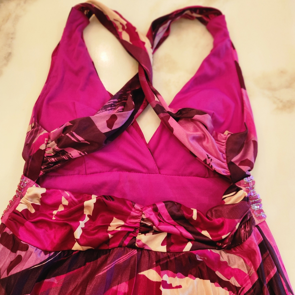 Sequin Hearts Vibrant Pink Maxi Dress - Picture 7 of 8